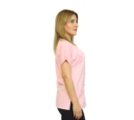 Pembe Siyah Alt Takım Kadın Kalıp Soft Likralı Yarasa Kol Hemşire-Doktor Forması Takım Scrubs Hastane Üniforma - Görsel 9