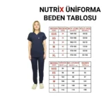 Lacivert Kadın Kalıp Likralı Yarasa Kol Hemşire Ve Doktor Forması Takımı Scrubs Hastane Üniforması - Görsel 12