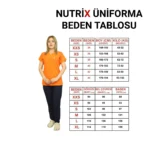 Turuncu-Siyah Kombin Likralı  Yarasa Kol Hemşire ve Doktor Forması Takımı Scrubs Hastane Üniforması - Görsel 11