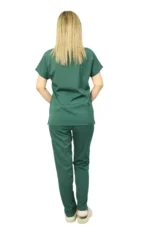 Avcı Yeşili Kadın Kalıp Likralı Yarasa Kol Hemşire&Doktor Forması Takımı Scrubs Hastane Üniforması - Görsel 6