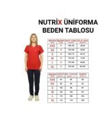 Kısa Kol Kadın Tek Üst Kırmızı Likralı Hemşire ve Doktor Forması Scrubs Hastane Üniforması - Görsel 3