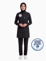 Tesettür Lacivert Leke Tutmaz Kumaş Sağlık Personeli Hastane Üniforması